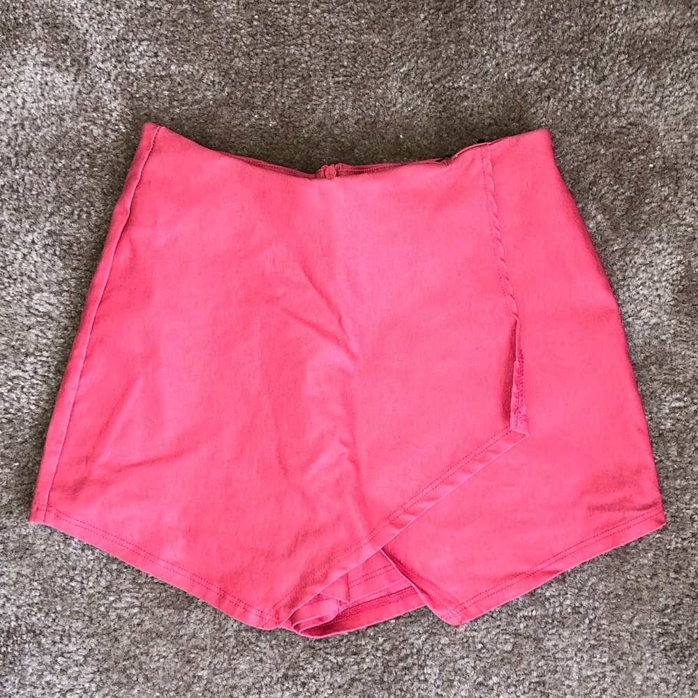 Pleather Envelope Skort